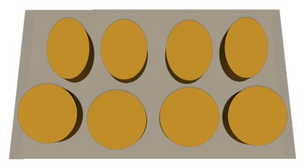 a pictorial example of the shape of wood before deformation by compression shrinkage.